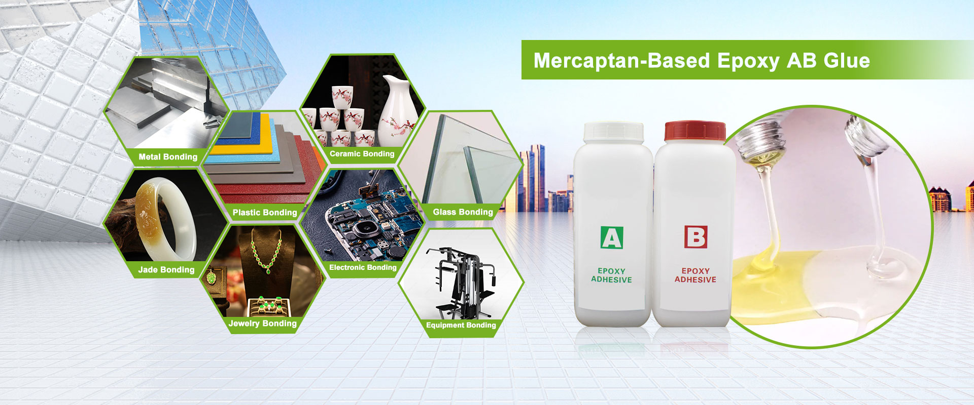 Pengeras berasaskan Mercaptan lebih kurang. masa gel 5 minit Pengeluar